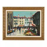 French Street Scene by Marc Ottee, Oil on canvas, sold Feb 2024