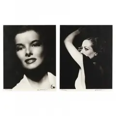 Katherine Hepburn / Joan Crawford (Two Works) by George Hurrell, Each a gelatin silver print, sold Feb 2024