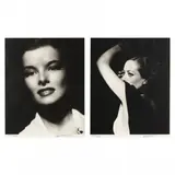 Katherine Hepburn / Joan Crawford (Two Works) by George Hurrell, Each a gelatin silver print, sold Feb 2024