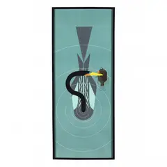 Anhinga by Charley Harper, Serigraph in colors on canvas, sold Feb 2024