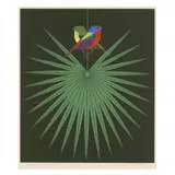 Painted Bunting by Charley Harper, Serigraph in colors, sold Feb 2024