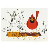 Cardinal on Corn by Charley Harper, Serigraph in colors, sold Feb 2024