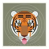 Cool Carnivore by Charley Harper, Serigraph in colors, sold Feb 2024