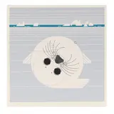 Whitecoat (Harp Seal) by Charley Harper, Serigraph in colors, sold Feb 2024