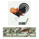 Bobwhite Family & Crawling Tall (Two Works) by Charley Harper, Each a serigraph in colors, sold Feb 2024