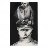 Two Figures by Franklin Underwood Creech, Charcoal and pastel on paper, sold Feb 2024