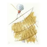 Shuttlecock on a High Wire by Claes Oldenburg, Lithograph in colors, sold Feb 2024