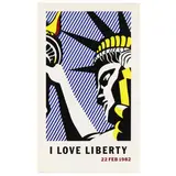 I Love Liberty by Roy Lichtenstein, Offset lithograph on paper, sold Feb 2024