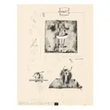 Sketch for Monogram by Robert Rauschenberg, Lithograph in colors on wove paper, sold Feb 2024