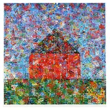 House, Dots, Hatches by Jennifer Bartlett, Screenprint in colors on wove paper, sold Feb 2024