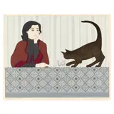 Meditation and Minou by Will Barnet, Lithograph in colors, sold Feb 2024