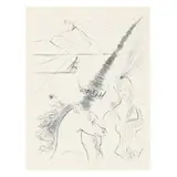 The Lady and the Unicorn by Salvador Dalí, Etching on paper, sold Feb 2024