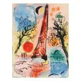 Visions of Paris: The Eiffel Tower by Marc Chagall, Lithograph in colors, sold Feb 2024