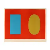 Blue and Green over Orange (Bleu et Vert sur Orange) by Ellsworth Kelly, Lithograph in colors on Rives BFK paper, sold Feb 2024
