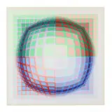 Untitled (from the Portfolio Vega ) by Victor Vasarely, Screenprint in colors on paper, sold Feb 2024