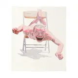 Untitled (Smile-ism No. 21) by Yue Minjun, Lithograph in colors, sold Feb 2024