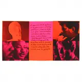 It Can Be Said of Them (Martin Luther King, Jr., John F. Kennedy, Jr., Robert F. Kennedy) by Sister Mary Corita Kent, Silkscreen print in colors, sold Feb 2024