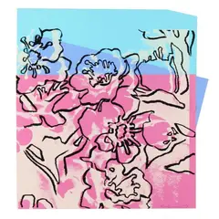 Ylang-Ylang by Andy Warhol, Unique color screenprint and acrylic paper collage on canvas, sold Feb 2024