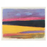Pink/Yellow/Black by Wolf Kahn, Monotype on paper, sold Feb 2024