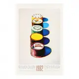 Happy Birthday , Rare Signed Exhibition Poster by Wayne Thiebaud, Offset lithographic poster in colors, sold Feb 2024