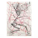 Stick Man by Jonathan Borofsky, Lithograph in colors on Arches paper, sold Feb 2024
