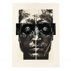 Solid Vision by Robert Longo, Lithograph with woodcut collage on paper, sold Feb 2024