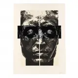 Solid Vision by Robert Longo, Lithograph with woodcut collage on paper, sold Feb 2024