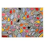 Large Colorful Abstract Painting by Sam Ezell, Oil on canvas, sold Feb 2024