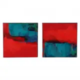 Multicoloré Diptych (Two Works) by Nancy Tuttle May, Oil on canvas, sold Feb 2024