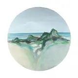 Untitled Seascape by Bob Rankin, Acrylic and watercolor on canvas, sold Feb 2024