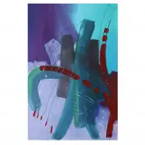 Untitled Abstract by Bob Rankin, Mixed media on paper, sold Feb 2024