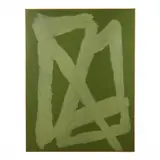 Green on Green Abstract by Ron Goins, Textured oil on canvas, sold Feb 2024