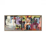 Public Triptych by Noyes Capehart Long, Mixed media on panel, sold Feb 2024