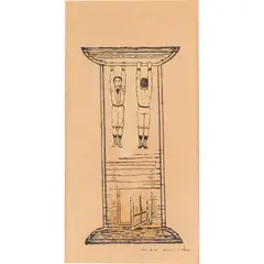 Initiale I by Max Ernst, 1958, Collage, gravure découpée et encre de Chine sur papier, sold Jun 2024