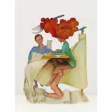 La leçon by Jean-Claude Silbermann, 1993, Huile sur panneau de bois découpé, sold Jun 2024