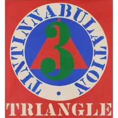 Polygon : Triangle (ou Tintinnabulation) by Robert Indiana, 1962, Huile sur toile, sold Jun 2024