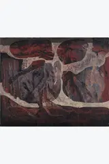 Boréal by Bernard Réquichot, Huile sur toile, sold Oct 2024