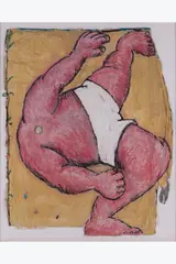 Acrobate by Jean-Charles Blais, 1982, Huile, gouache, crayon de couleurs et mine de plomb sur papiers découpés, sold Oct 2024