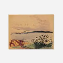 Untitled (Gloucester) by Stuart Davis, 1917, watercolor and graphite on paper, sold May 2026