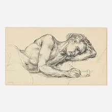 Portrait of Lloyd by Paul Cadmus, ink on paper, sold May 2026