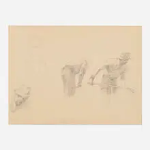 Untitled by Roger Baker, 1956, graphite on paper, sold May 2026