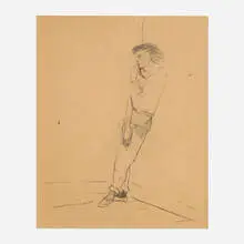 Dancer Resting by Christian Bérard, c. 1930, brush and ink wash on paper, sold May 2026