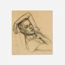 Glenway Wescott by Paul Cadmus, 1937, graphite and ink on paper, sold May 2026