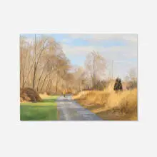 Afternoon Walk by Alexander Farnham, oil on board, sold May 2026