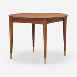 Dining table, model 2122 by Gio Ponti, c. 1950, mahogany, brass, sold Oct 2022