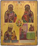 Russisch, 19.Jh by Grosse Vierfelder-Ikone, tempera, sold Dec 2016