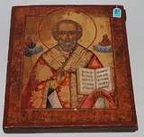 Russisch, um 1800 by Hl. Nikolaus, tempera, offered Dec 2016