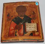 Russisch, um 1800 by Hl. Nikolaus, tempera, offered Dec 2016