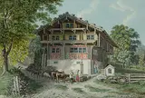 Bauernhaus im Kanton Unterwalden by David Alois Schmid, watercolor, sold Dec 2016
