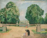 Park in St. Cloud", 1929 by Otto Wyler, oil on canvas, offered Dec 2016
